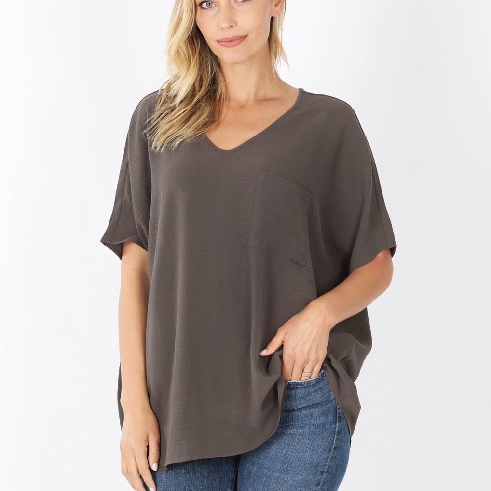 V-neck Dolman Sleeve Top